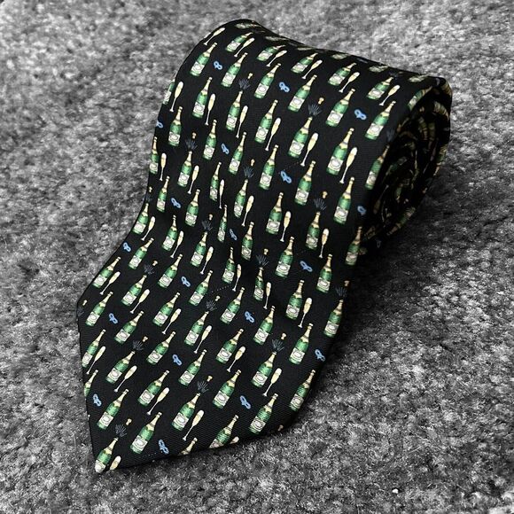 Brooks Brothers Makers Pure Silk Neck Tie Geometric All Over Print Made in USA‎ - Picture 1 of 4